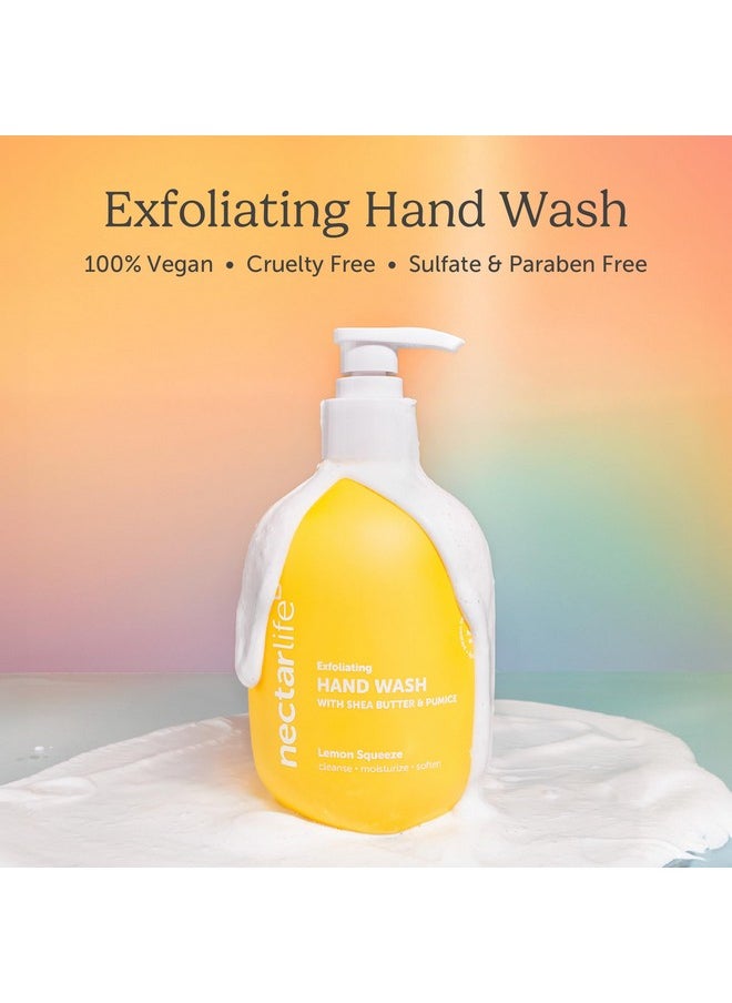 Nectar Life Exfoliating Hand Wash with Shea Butter & Pumice, Lemon Squeeze, 3 Pack