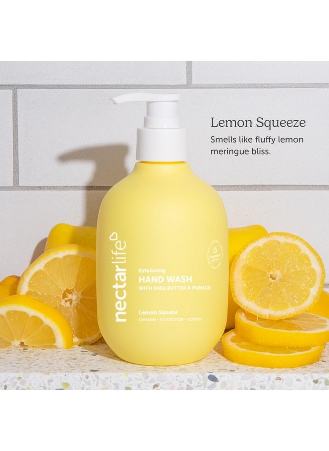 Nectar Life Exfoliating Hand Wash with Shea Butter & Pumice, Lemon Squeeze, 3 Pack