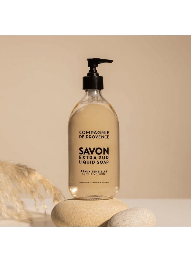 Compagnie de Provence Savon de Marseille Extra Pure Liquid Soap - Sensitive Skin - 10 Fl Oz Plastic Pump Bottle