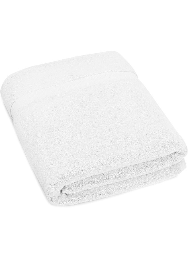 Hotel Linen Klub Princess Terry Cotton Bath Sheet 550 Gsm, White, 90 X 180 cm