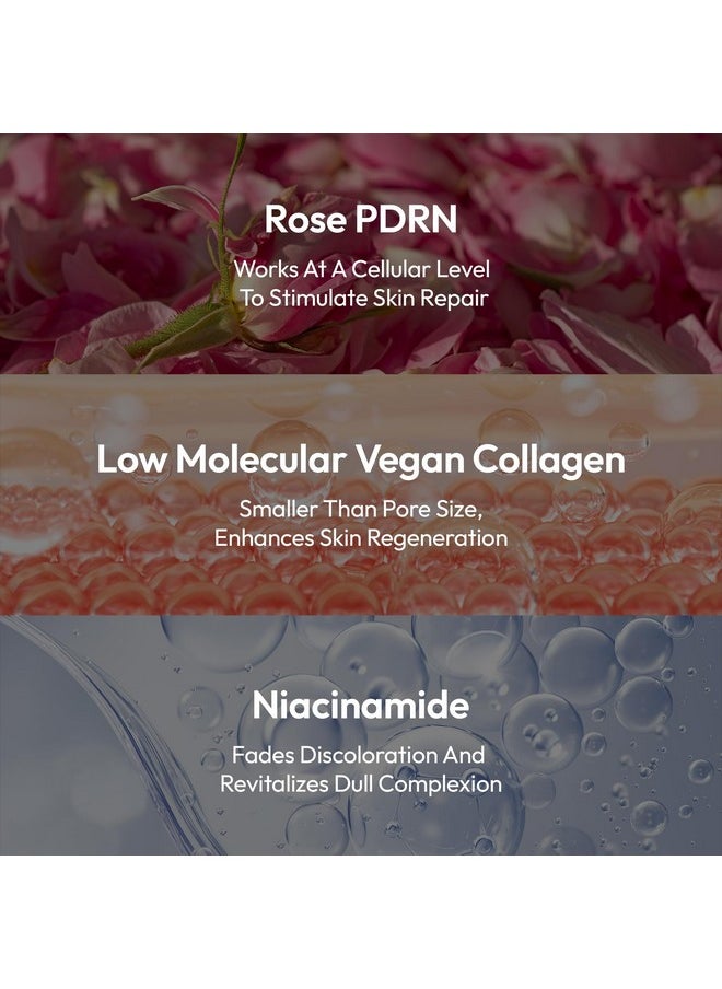 LAPCOS Deep Collagen Glass Skin Overnight Mask - Korean Skin Care Mask w/Rose PDRN, Vegan Collagen & Hydrogel Sheet - Hypoallergenic Firming Collagen Face Mask Sheets (4 ea, 1.23 oz)