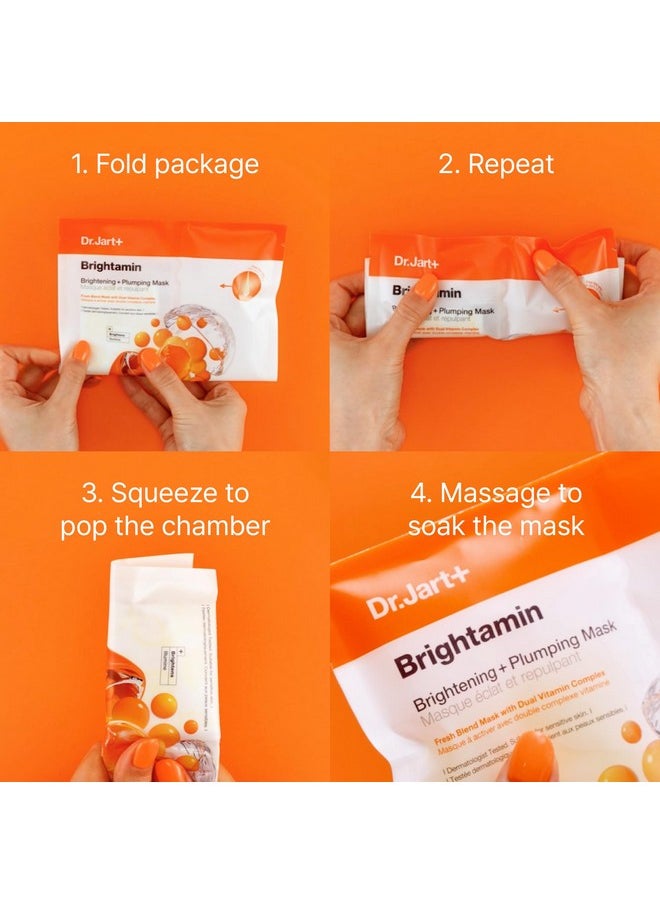 Dr.Jart+ Brightamin™ Brightening Plumping Face Mask with Vitamin C | Korean Skin Care, 1 Pack