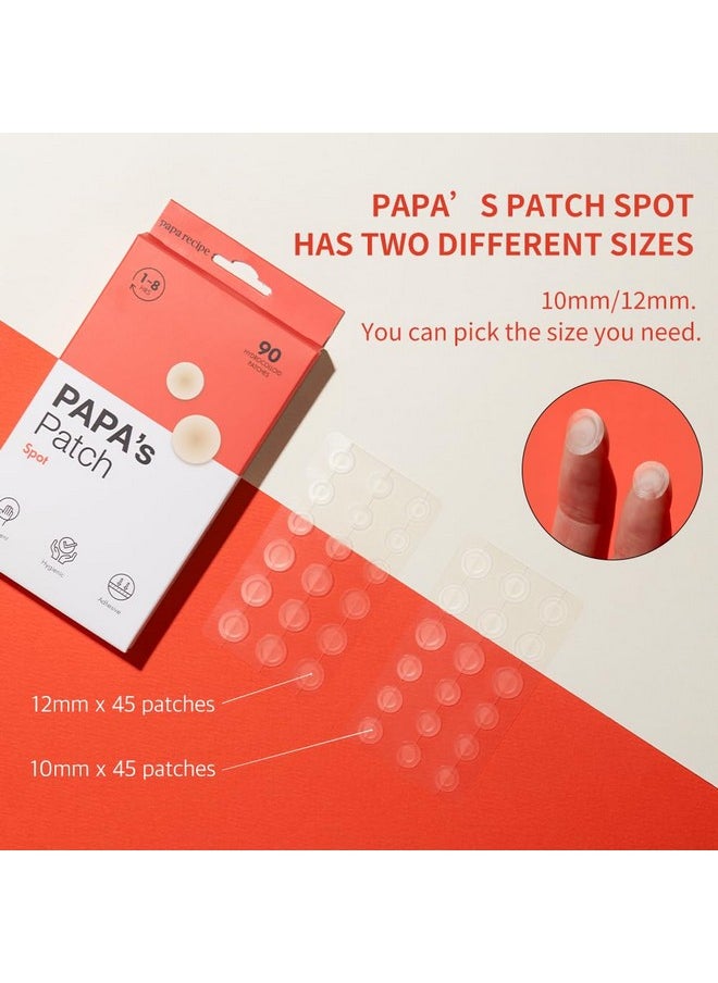 Papa Recipe Spot Patches, Hygienic Acne Patch (90 Pack) - Hydrocolloid Acne Pimple Patches for Face, Blemishes and Zits Absorbing Patch, Breakouts Spot Treatment for Skin Care, Invisible Pimple patch