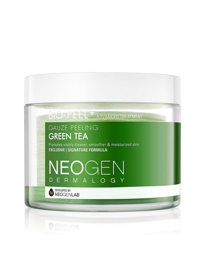 DERMALOGY by NEOGENLAB Bio-Peel Gauze Peeling Pads (Green Tea, 30 pads) - Exfoliating & Hydrating & Soothing Peeling Pad with PHA & Green Tea & Centella Asiatica - Korean Skin Care