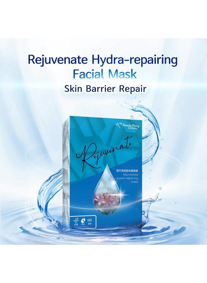 My Beauty Diary Hrdra-repairing Mask, Hydrating and Soothing Facial Mask, Restores Skin Elasticity, Self Care Face Sheet Mask for Dry Skin and All Skin Types (5 pcs)