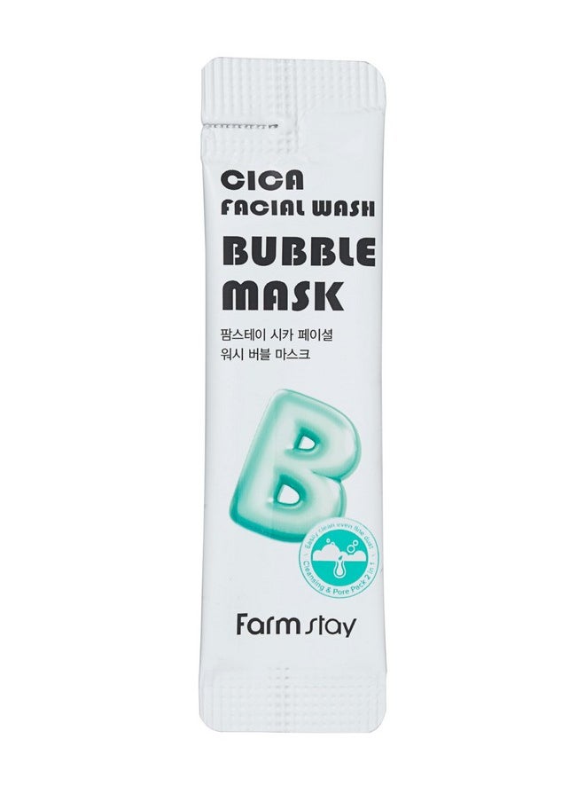 Cica Facial Wash Bubble Mask, Korean Pore Cleanser for Blackheads, Exfoliator Dead Skin Cells, Deep Cleansing & Hydrating, Non-Irritating & Soothing for Sensitive Skin, For Men & Women, 20 pcs