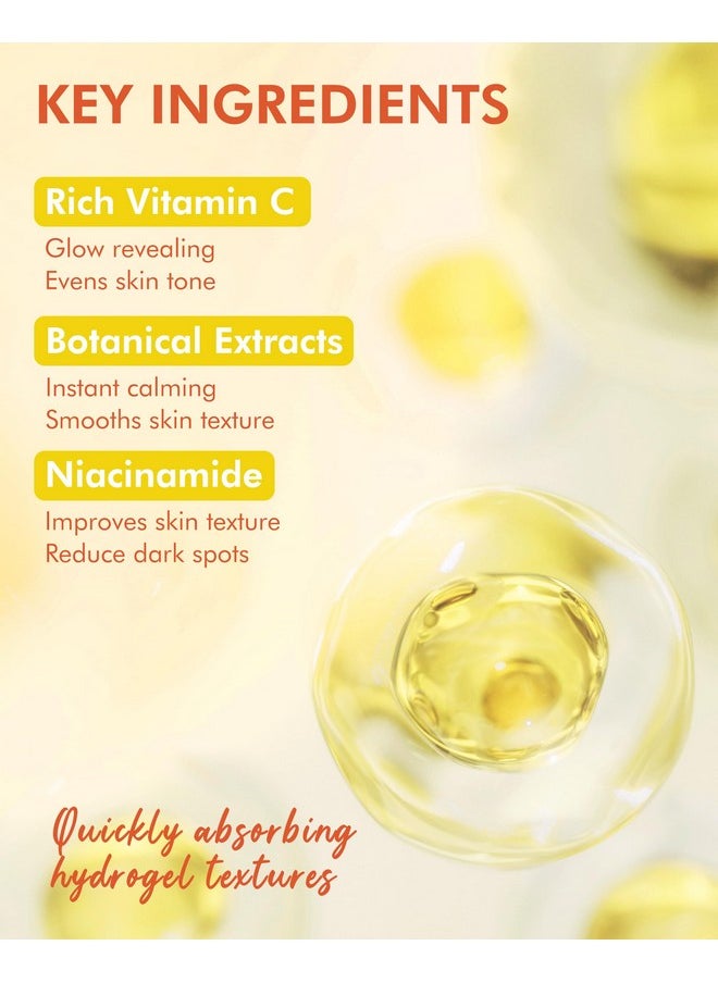 DERMAL Vitamin Hydrogel Melting Jelly Gel Mask 4ea - Korean Overnight Face Mask with Vitamin Complex - Anti Aging & Evens Skin for Radiant Skin - Korean Skincare