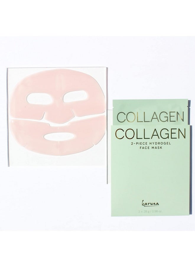 Karuna Skin - COLLAGEN Face Mask Sheets, Hydrogel 2-Piece Facial Mask, Age-Defying, Hydrating, Rejuvenating & Moisturizing Skin Care Essential That Targets Fine Lines & Wrinkles, 1 Pack