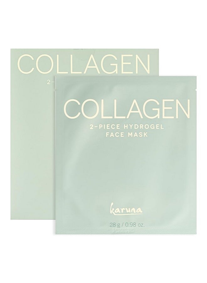 Karuna Skin - COLLAGEN Face Mask Sheets, Hydrogel 2-Piece Facial Mask, Age-Defying, Hydrating, Rejuvenating & Moisturizing Skin Care Essential That Targets Fine Lines & Wrinkles, 1 Pack