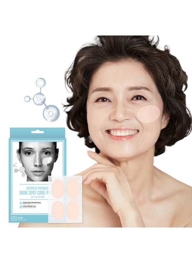 Labottach Dark Old Brown Spot remover Melasa, Freckles, Blemishes, Sun spots, ACNE scars Relieve Patch Mask for 4 weeks, use on the face, hand with Ozonated Olive Oil, Alpha-Arbutin (32, 32, Count)