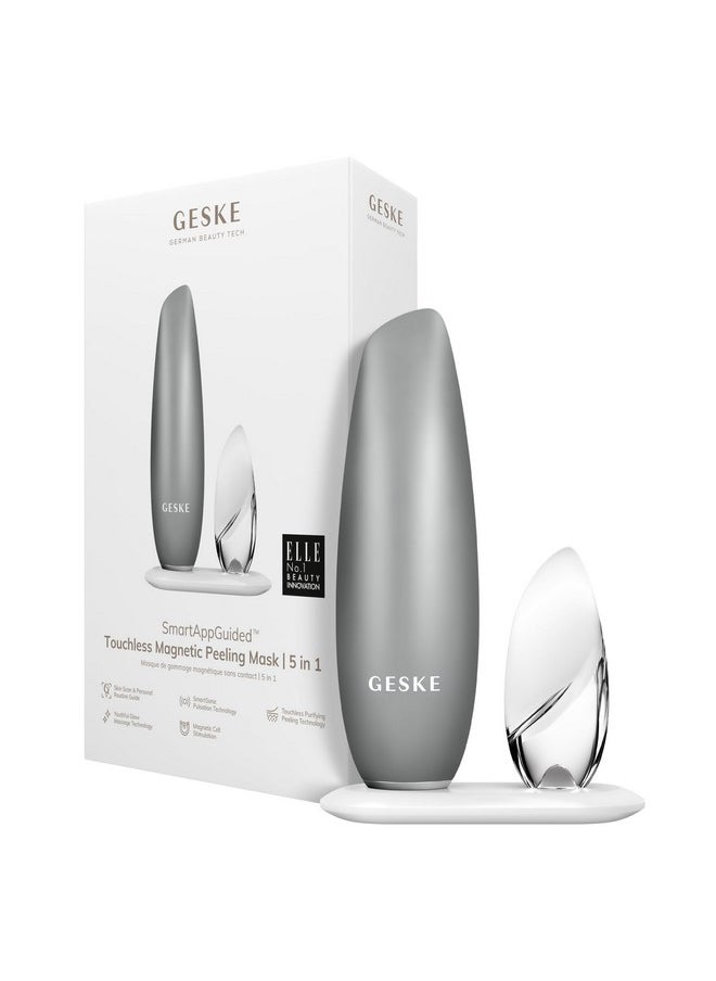 GESKE SmartAppGuided™ Touchless Magnetic Peeling Mask 5 in 1 | Magnetic Face Mask | Removes Impurities | Facemask | Pore Cleansing | Skincare for All Genders | Best of Face Masks | Clean Skin Glow