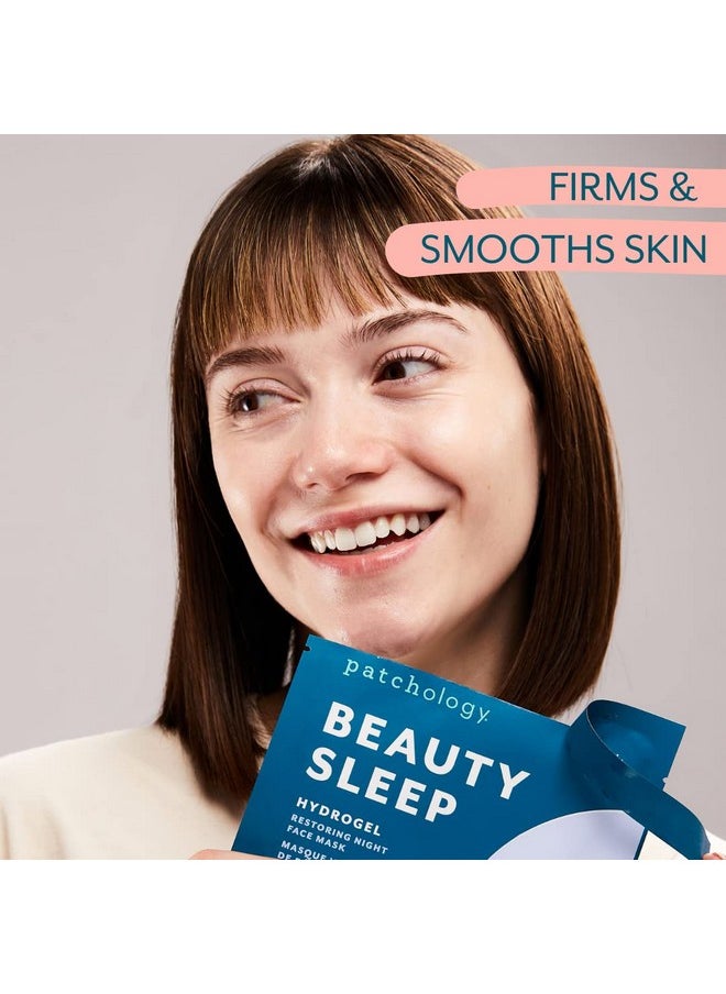 Patchology Hydrogel Face Mask with Retinol and Peptides Beauty Sleep - Gel Face Mask for women and men to reduce fine lines, and hydrate skin. 1 count.