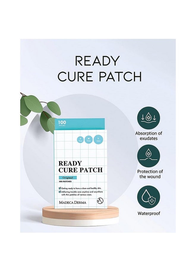 MADECA DERMA Ready Cure Patch Original - Hydrocolloid Acne Patches, Large Pack for Long-Term Use, Multi-Size for Spot, Pimple, Zits & Blemishes Coverage, Ideal for Daily Use (100 Patches / 10,12,14mm)