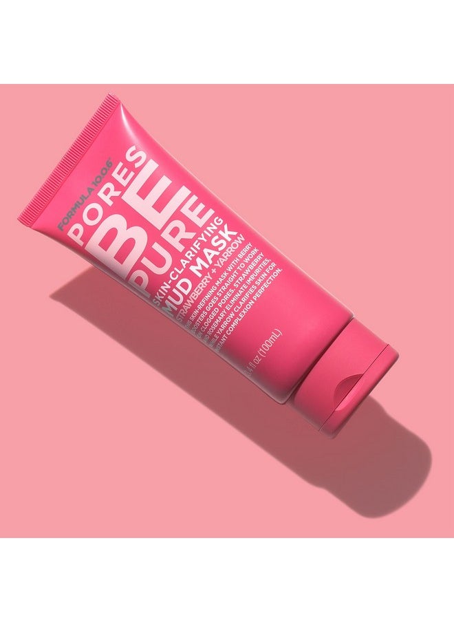 FORMULA 10.0.6 - Pores Be Pure Skin-Clarifying Mud Mask 3.4 fl oz. Unclogs Pores, Removes Impurities for Clear Skin, Vegan, Sulfate-Free & Cruelty-Free
