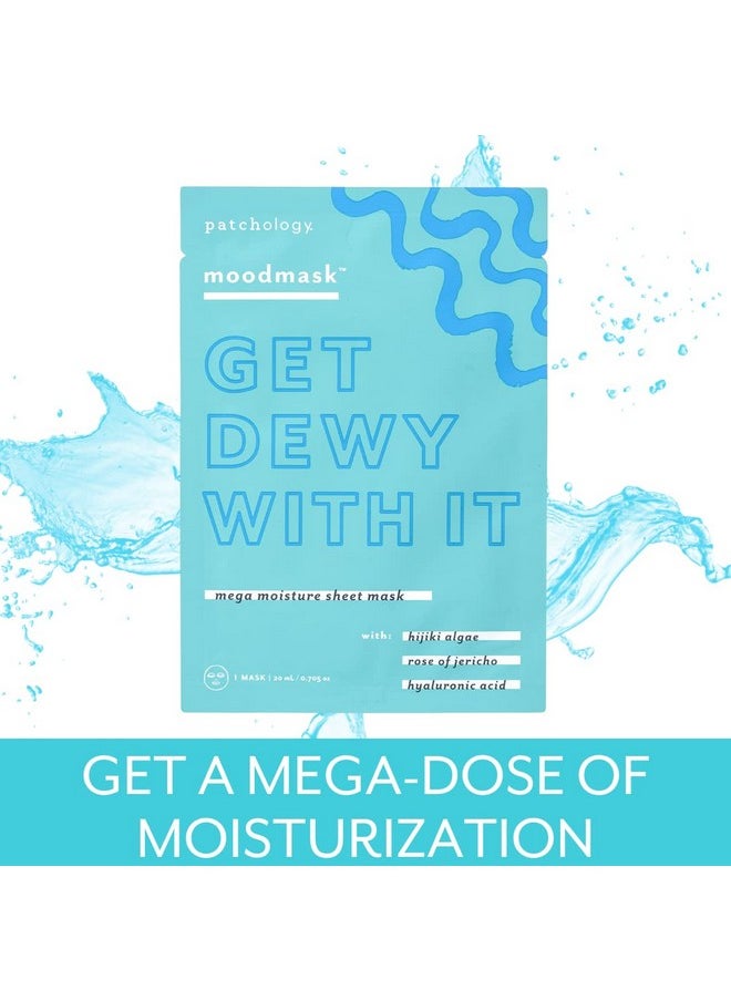 Patchology Moodmask Get Dewy With It Facial Sheet Mask - Men and Women Face Masks Skincare Sheet for Moisturizing, Hydrating, and Dewy Skin - Best Face Sheets Moisturizer (1 Count)