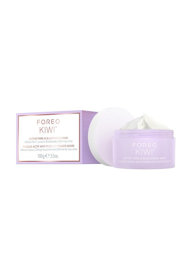 FOREO KIWI Active Pore & Blackhead Mask, 3.5 oz - Blackhead Remover - Clay Mask & moisturizing Jojoba Oil - Pore Minimizer - Skin Purifying & Detox Face Mask - Vegan & Cruelty-free - All Skin Types