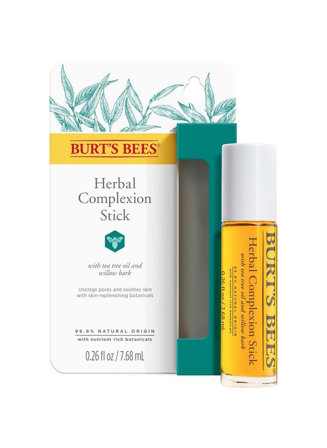 Burt's Bees Herbal Blemish Stick, 0.26 Fl Oz (Pack of 2), Tea Tree Oil Infused, Soothing, Exfoliating, Cleansing, Unisex