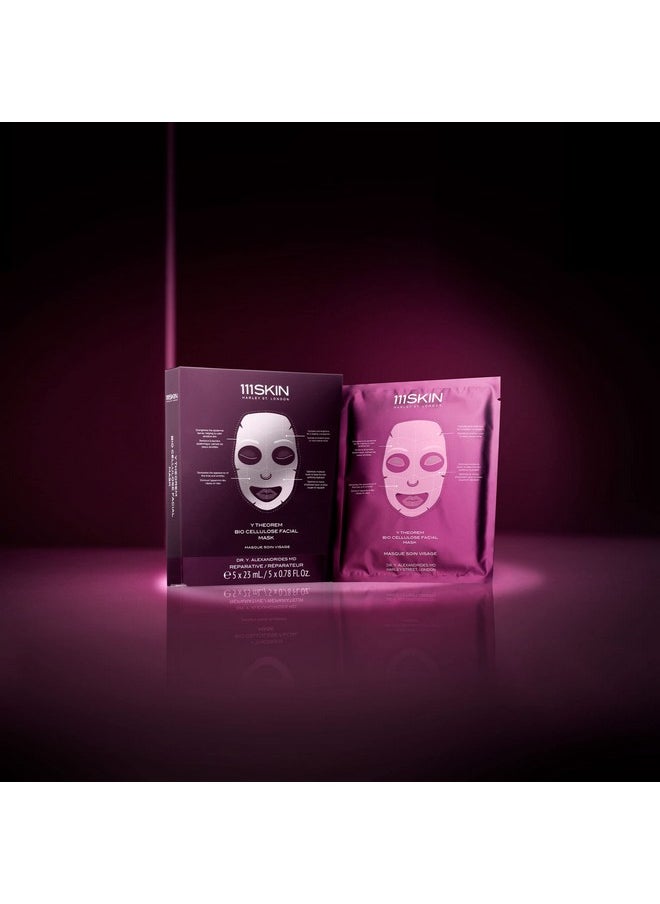 111SKIN Y Theorem Bio Cellulose Facial Mask | Repair, Rest & Rejuvenate Skin | Set of 5 (0.78 oz each)