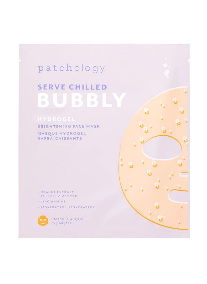Patchology Brightening Gel Face Mask with Resveratrol and Niacinamide Bubbly - hydrogel Face Mask protects and brightens face while supporting an even skin tone. 1 count.