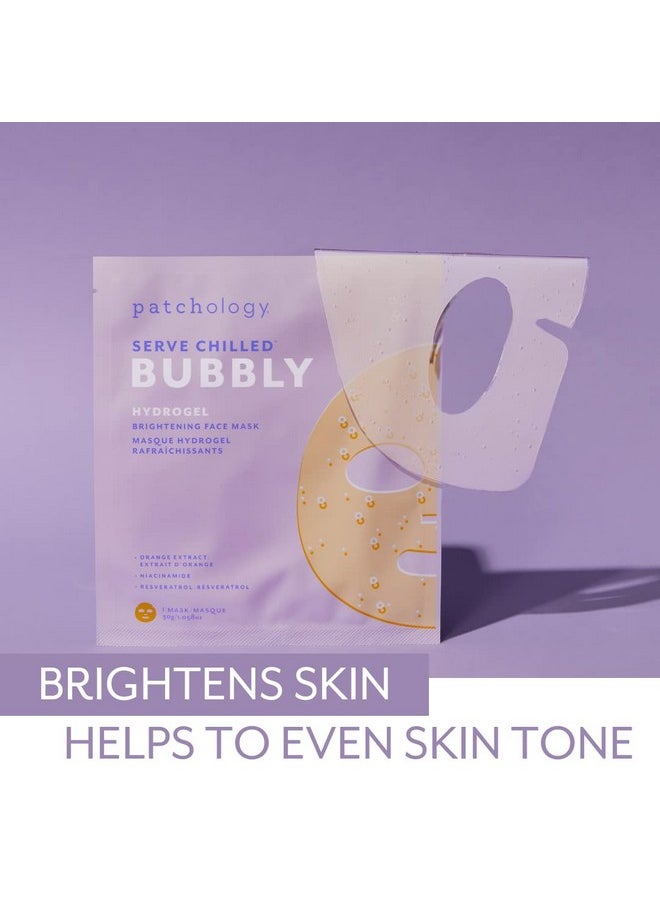 Patchology Brightening Gel Face Mask with Resveratrol and Niacinamide Bubbly - hydrogel Face Mask protects and brightens face while supporting an even skin tone. 1 count.
