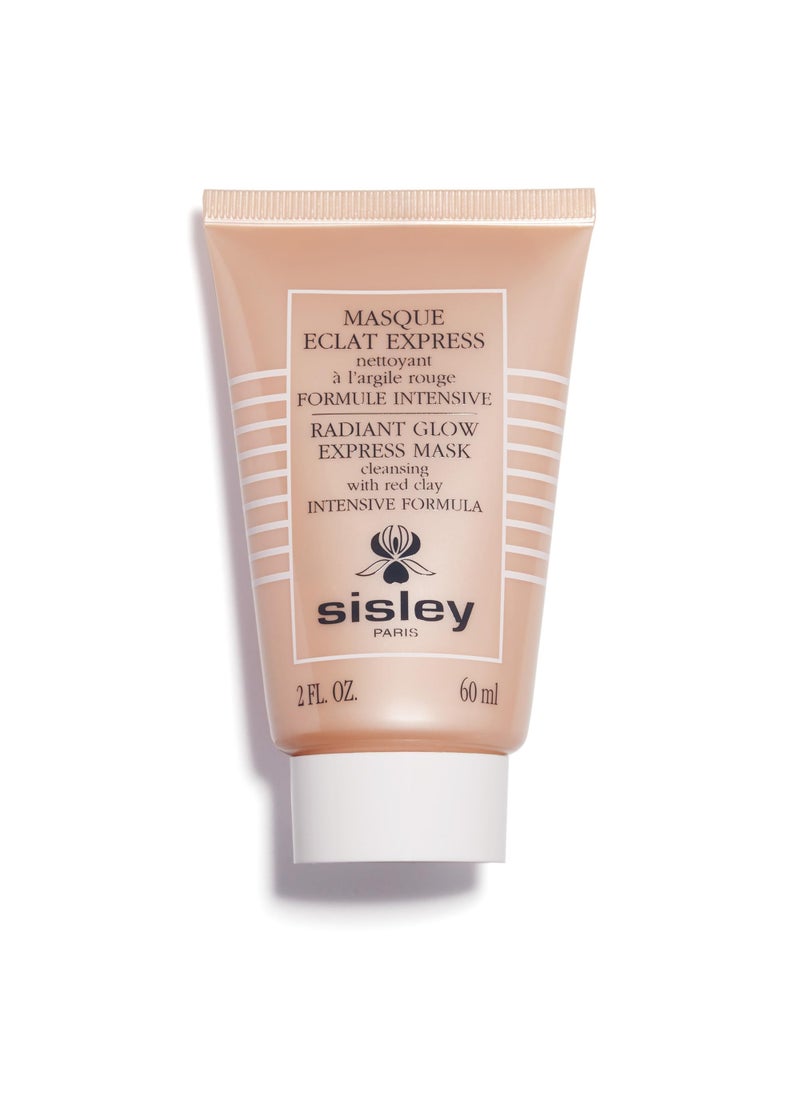 Sisley Paris Radiant Glow Express Face Mask with Red Clay - 60 mL - Gently Cleanses for Visibly Radiant Skin - Non-Drying Formula
