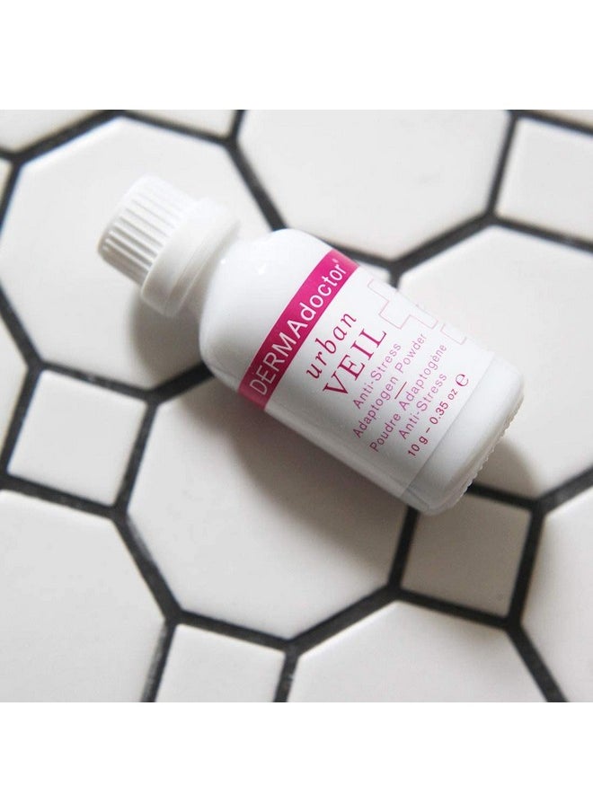 DERMAdoctor Urban Veil Dermatologist Formulated Anti Stress Antioxidant Powder with Niacinamide B3, Vitamin C and Elderberry - 0.35 oz