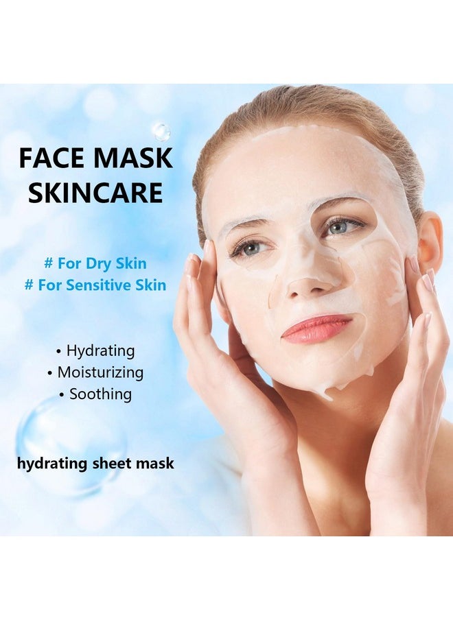IREV Hydrating Face Masks Skincare, Moisturizing Facial Sheet Mask Skin care for Dry, Oily, Sensitive Skin,B5 Hyaluronic Acid Face Mask, Christmas Gifts for Women 10 Pack
