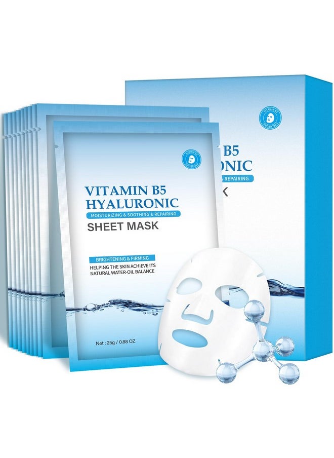 IREV Hydrating Face Masks Skincare, Moisturizing Facial Sheet Mask Skin care for Dry, Oily, Sensitive Skin,B5 Hyaluronic Acid Face Mask, Christmas Gifts for Women 10 Pack