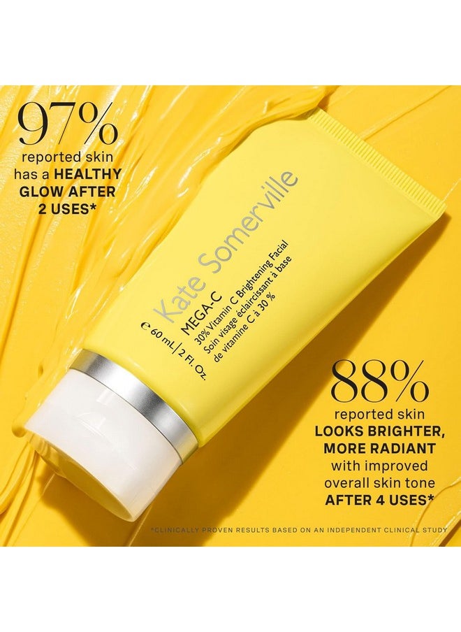 Kate Somerville Mega-C 30% Vitamin C Brightening Facial - Powerhouse Clinic-Grade Brightening Mask, 2 Fl Oz