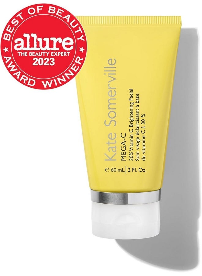 Kate Somerville Mega-C 30% Vitamin C Brightening Facial - Powerhouse Clinic-Grade Brightening Mask, 2 Fl Oz