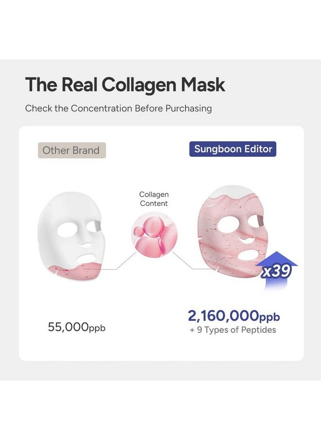 SUNGBOON EDITOR Korean Glass Skin Deep Collgen Boost Set | Real Collagen 2,160,000PPB for Elasticity | Hydrating Collagen Face Mask | Face Serum for Women | Korean Skin Care Set