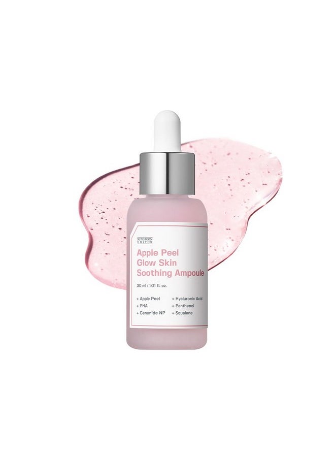 SUNGBOON EDITOR Apple Peel Glow Skin Soothing Ampoule | Facial Serum | Gentle ExFoliation | Smooth Skin | Glow Skin | Korean Skin Care