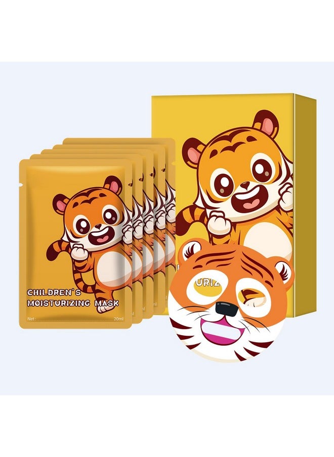 IREV Sheet Mask Skin Care, Animal Character Sheet Masks, Face Mask Skincare, Beauty Facial Mask Spa Face Mask, Soothing Face Sheet Masks, Facial Masks, Moisturizing Face Masks, 5 Pack (Tiger)