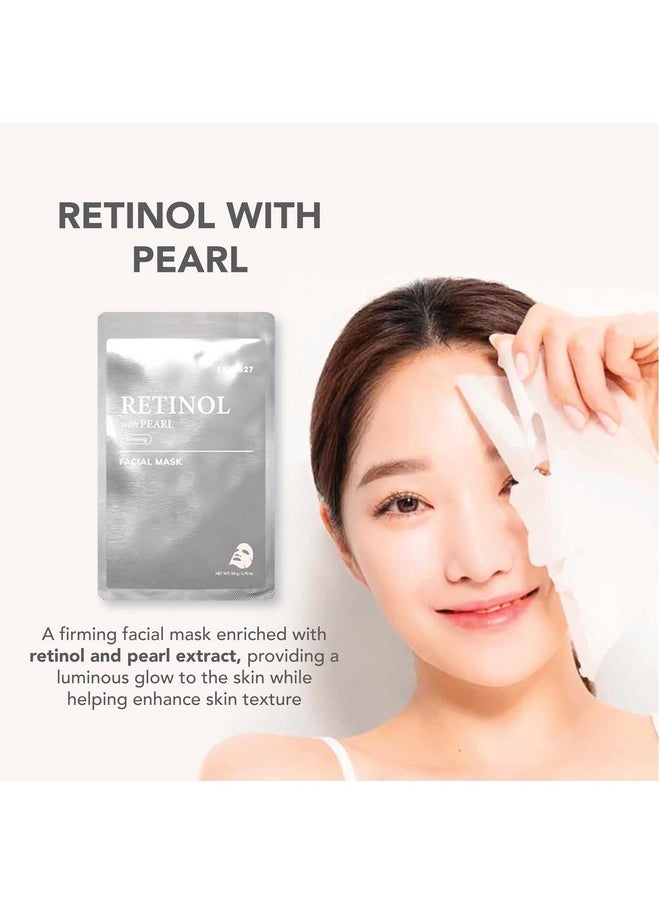 Innerest SKIN627 Bulk 24PK Face Masks Skincare, Facial Mask, Sheet Masks Korean (24PK Retinol with Pearl)