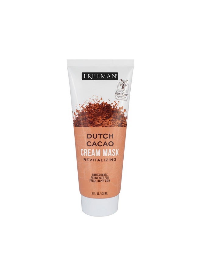 Freeman Exotic Blends Dutch Cacao Cream Face Mask, Antioxidant Rich, Rejuvenating Facial Mask Restores Skin, Chocolate Aroma, Clean Skincare, For All Skin Types, 6 fl. oz./175 ml. Tube