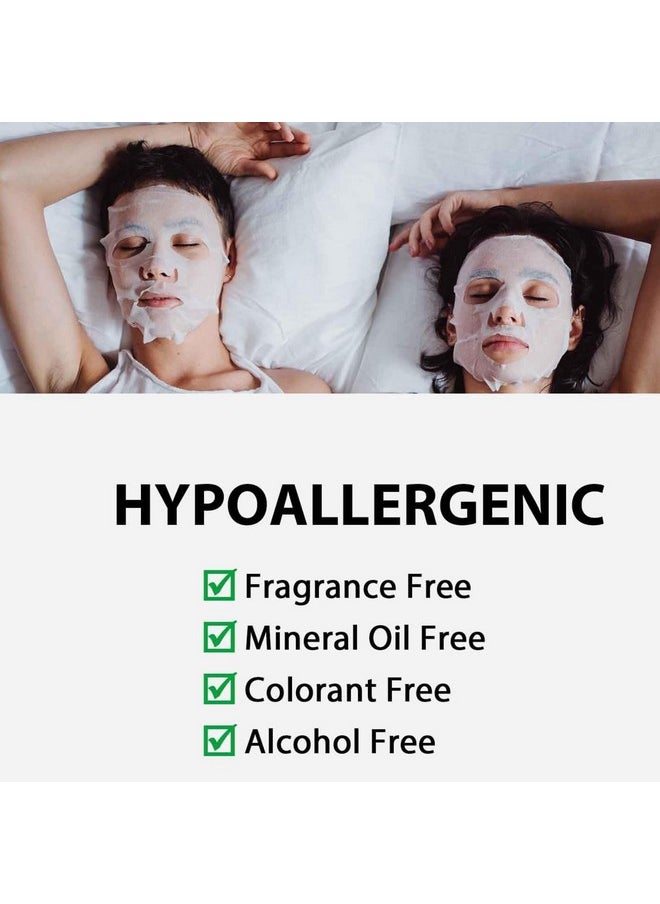 Lululun 21 EA Facial Sheet Masks for Dry Skin & Dull Skin Women & Men, Hydrating & Moisturizing Daily Face Sheet Mask with Seaweed & Cranberry Extracts, Natural Face Skincare from Japan, PURE PINK