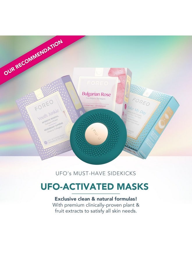 FOREO UFO 3 go Travel-friendly Face Mask Skincare Device - Face Moisturiser - Anti-Aging - Red Light - Warming - Facial Massage - Compact - App-connected - Evergreen