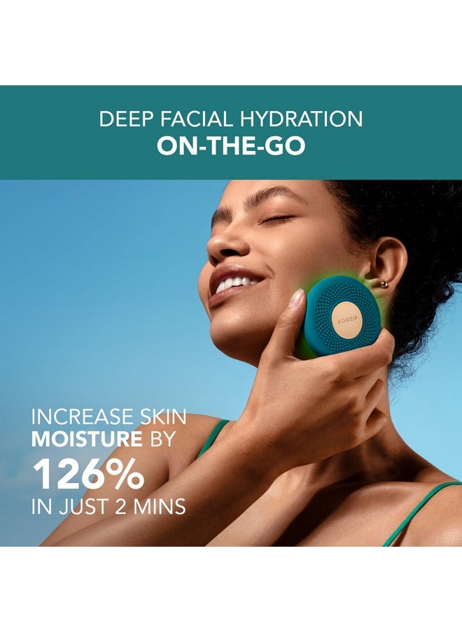 FOREO UFO 3 go Travel-friendly Face Mask Skincare Device - Face Moisturiser - Anti-Aging - Red Light - Warming - Facial Massage - Compact - App-connected - Evergreen