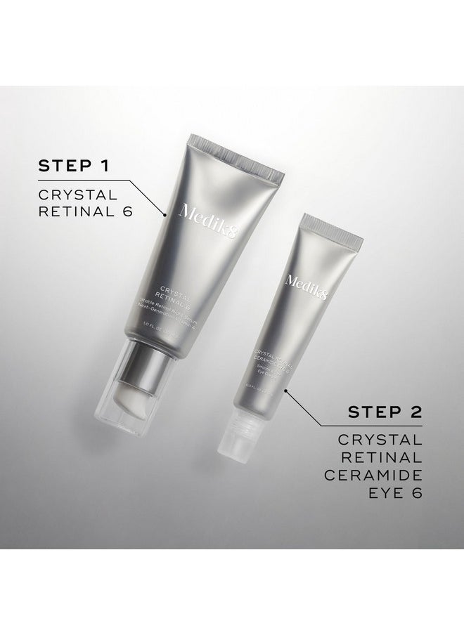 Medik8 Nighttime Renew Duo - Crystal Retinal 6, Crystal Retinal Ceramide Eye 6 - Firming Face Serum - Smoothing, Lifting Eye Cream - 2 pc