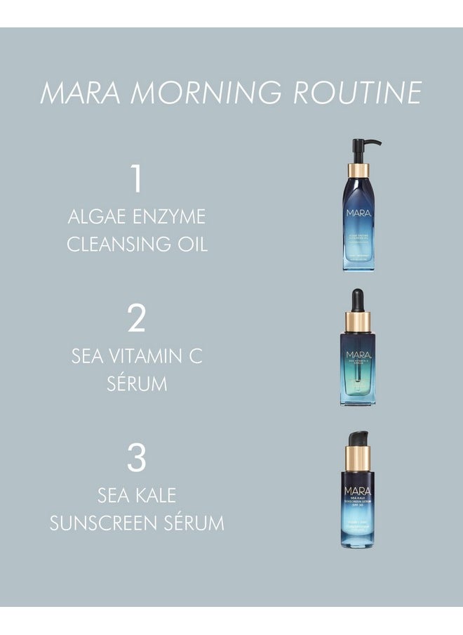 MARA - Natural Chlorella + Reishi Sea Vitamin C Serum | Plant-Based Skin Care | Skin Firming With Moringa + Squalane (0.5 oz | 15 ml)