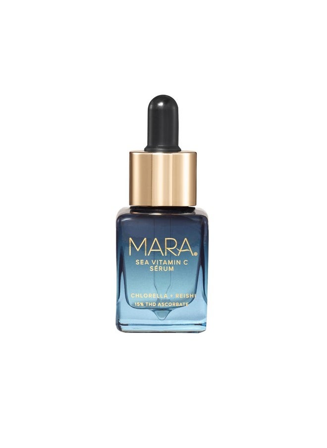 MARA - Natural Chlorella + Reishi Sea Vitamin C Serum | Plant-Based Skin Care | Skin Firming With Moringa + Squalane (0.5 oz | 15 ml)