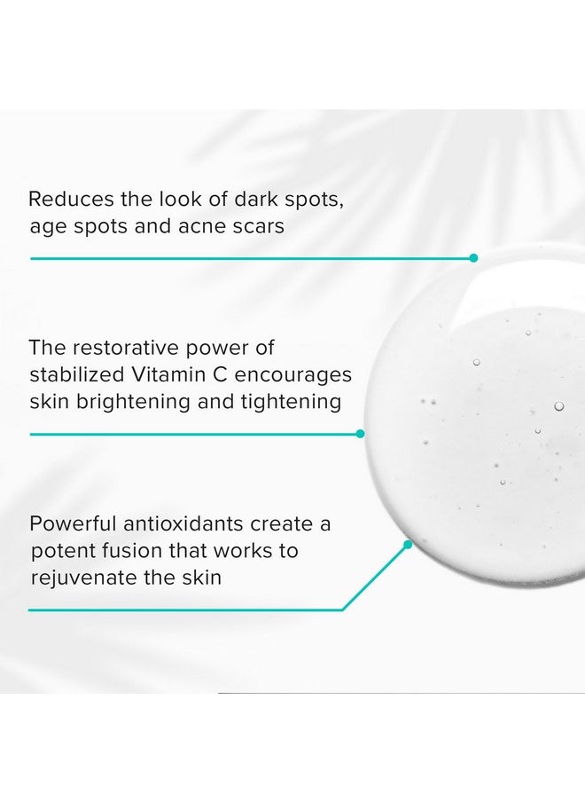 ClarityRx C-Results Vitamin C Brightening Face Serum, Natural Plant-Based Anti-Aging Facial Treatment for Dark Spots & Acne Scars (0.5 fl oz)