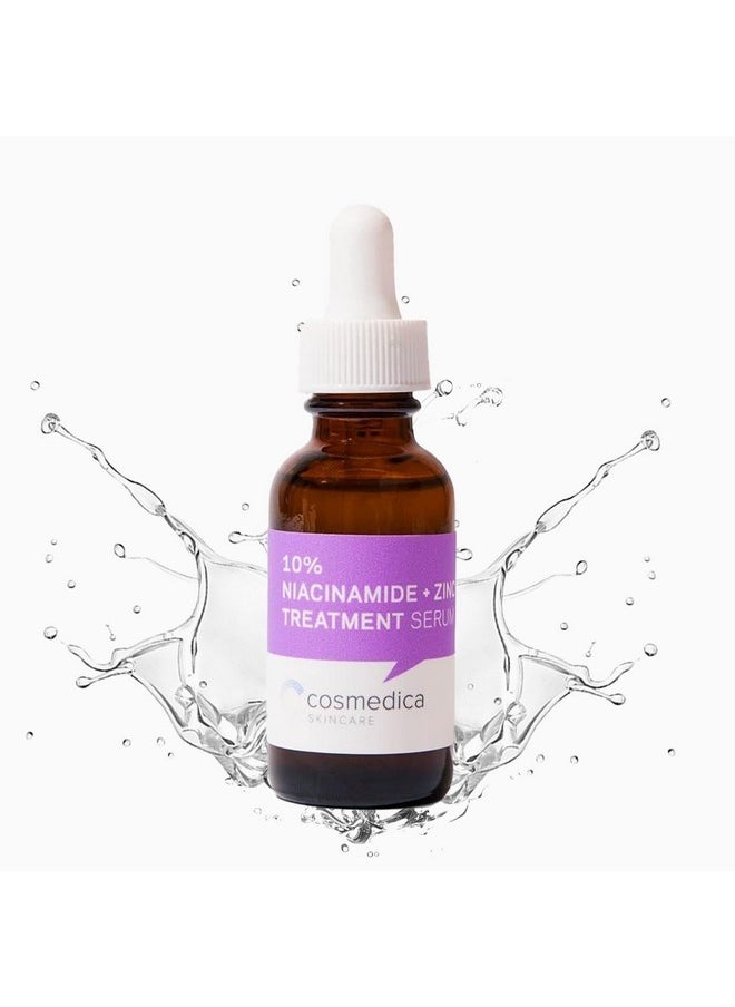 Cosmedica Skincare Niacinamide + Zinc Treatment Serum with Hyaluronic Acid, 1 oz