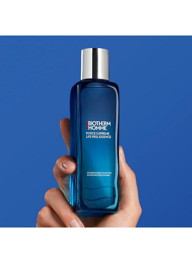 Biotherm Homme Force Supreme Life Peel Essence, an Anti-Fine Lines & Pore Tightening Peeling for Men with Sensitive Skin, with Peeling Acids, Smoothes and Refines Skin Texture, 5 Fl. Oz