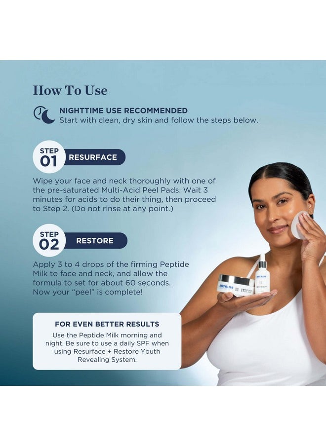 Beverly Hills MD Resurface + Restore Youth Revealing System “Peel” Serum - Reduce Wrinkles- Anti-Aging Exfoliation Toner for Even, Moisturized Skin- Lighten Dark Spots on Face, Neck w/Peptides