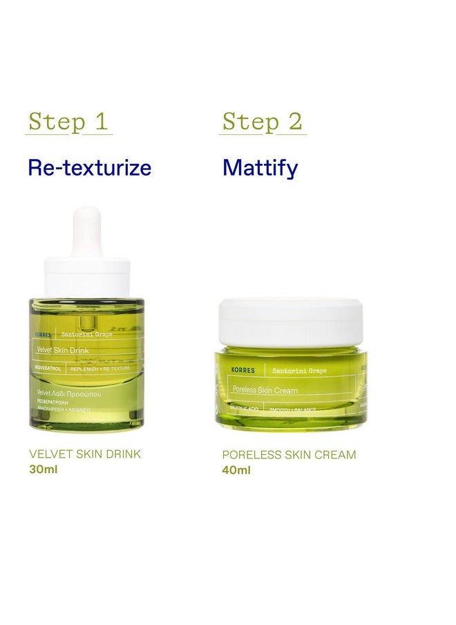 KORRES | Santorini Grape Duo regimen set | Velvet Skin Drink Face oil & Skin Cream