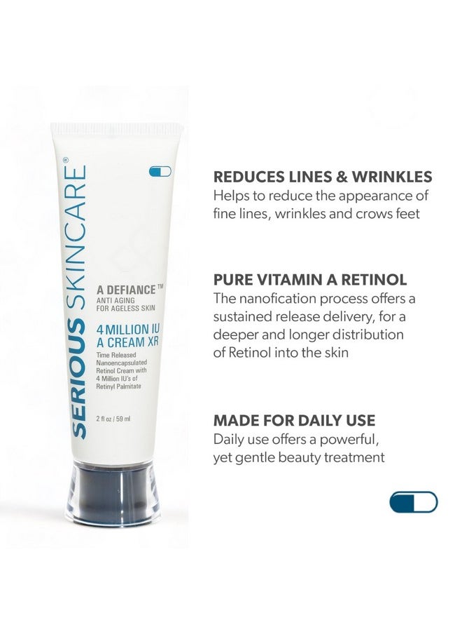 Serious Skincare Retinol Facial Care DUO - A Force XR Serum Concentrate & A Cream XR Moisture Cream for Face - With Vitamin C - Anti-Aging for Lines, Wrinkles - Resurfaces and Hydrates Skin