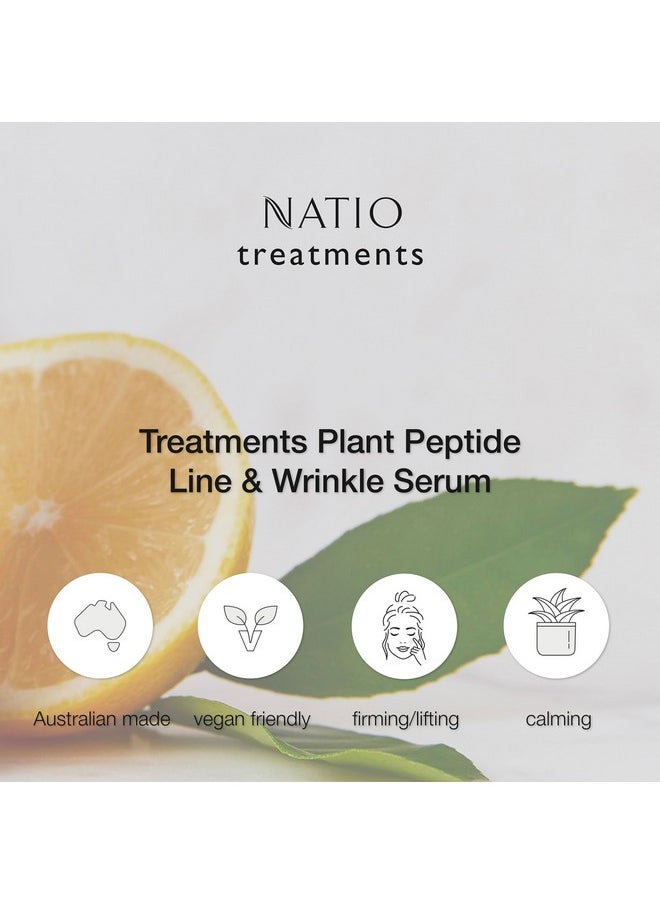 Natio Plant Peptide Line and Wrinkle Serum, 1 oz - Anti Aging Serum - Rejuvenating Face Serum - Daily Serum for Face to Revitalize Skin Texture