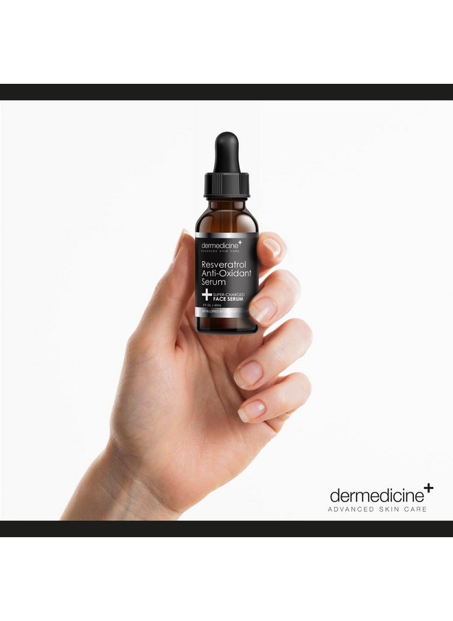 Dermedicine Resveratrol Liquid Serum Facial Skin Care Lift Resveratrol Serum for Face 2 Fl Oz