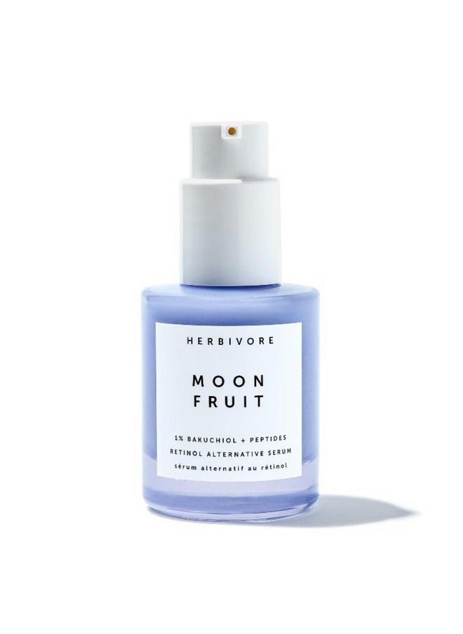 HERBIVORE Bakuchiol Retinol Alternative Moon Fruit Face Serum EXTRA STRENGTH - 1% Bakuchiol + Peptides, Smooths Skin, Reduces Fine Lines & Wrinkles, Plant-based, Vegan, Cruelty-free, 30mL / 1 oz